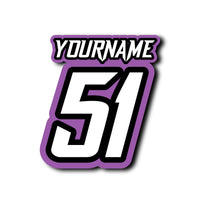 Personalize Custom MX Dirt Bike Motorcycle Racing Number Name Stickers - N32 - MC Motoparts