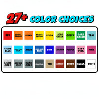 Solid Color Custom Hollow Racing Numbers - "Show-Through" Car Decals (Pair) - Style A