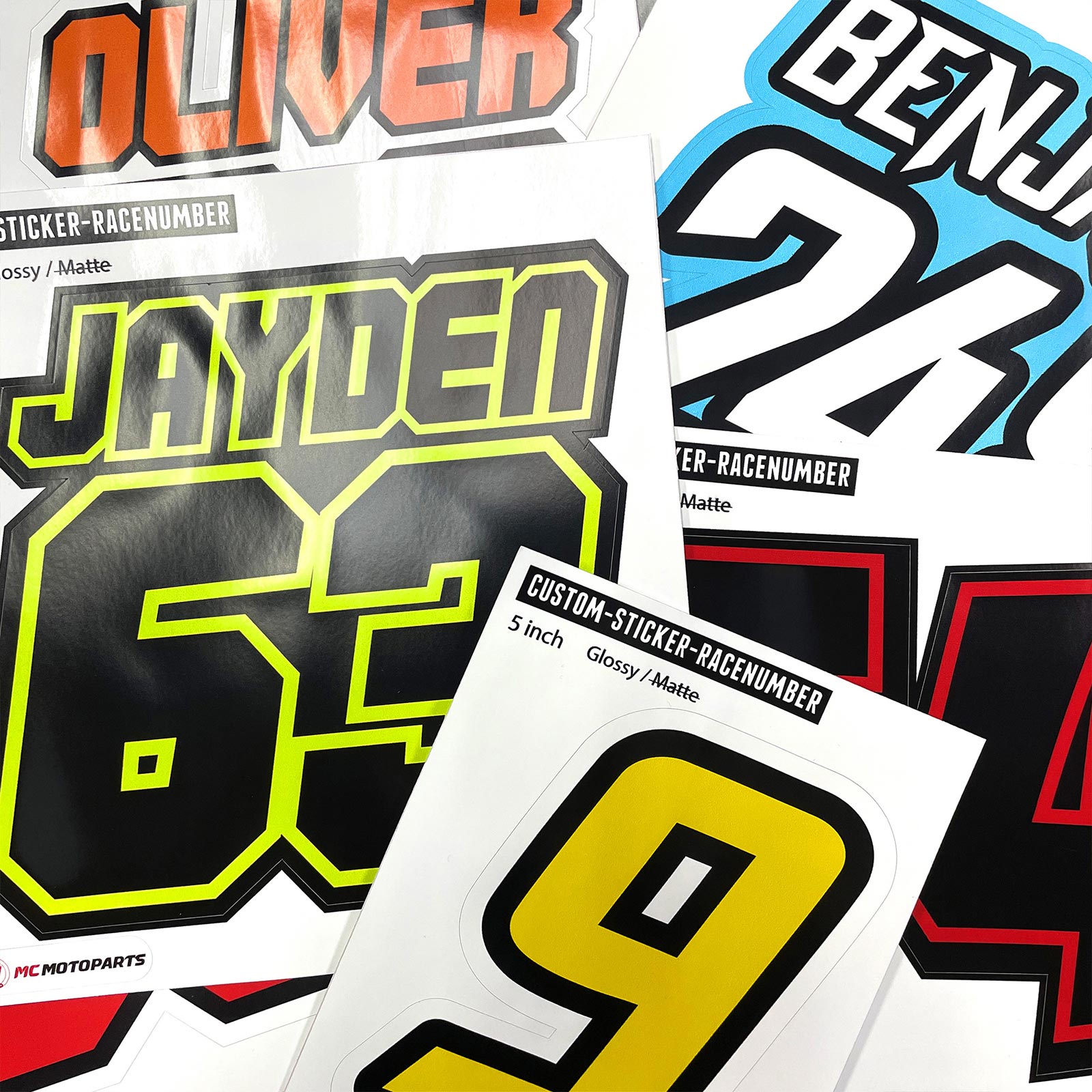 Custom Motorcycle Racing Number Stickers - Personalize Your Ride