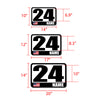 Personalize Custom Race Car Sticker Decals - Racing Number, Name & Flag - MC Motoparts