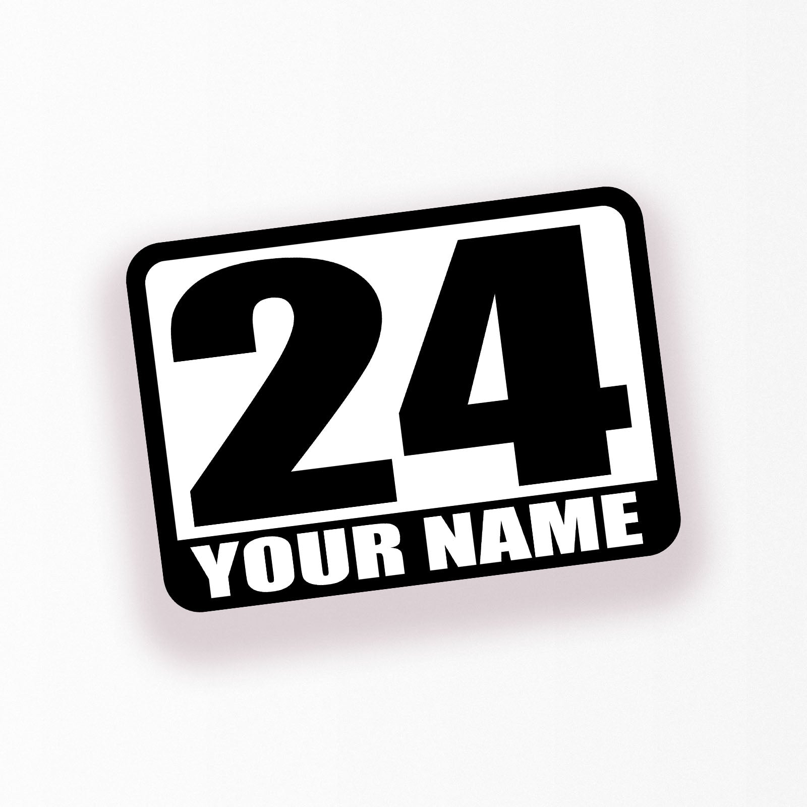 Personalized Custom Race Car Sticker Decals - Racing Number & Name