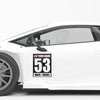 Personalize Custom Race Car Sticker Decals - Racing Number, Name, Flag, Make & Model - MC Motoparts