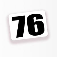 Personalize Custom Race Car Sticker Decals - Rectangle Number Car Sticker - MC Motoparts