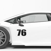 Personalize Custom Race Car Sticker Decals - Rectangle Number Car Sticker - MC Motoparts