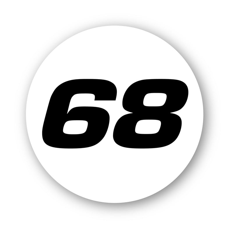 Personalize Custom Race Car Sticker Decals 2pcs - Circle Number Car Sticker - MC Motoparts