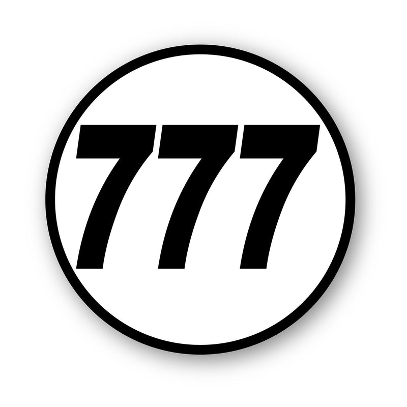 Personalize Custom Race Car Sticker Decals 2pcs - Circle Number Car Sticker with Bold Outline - MC Motoparts