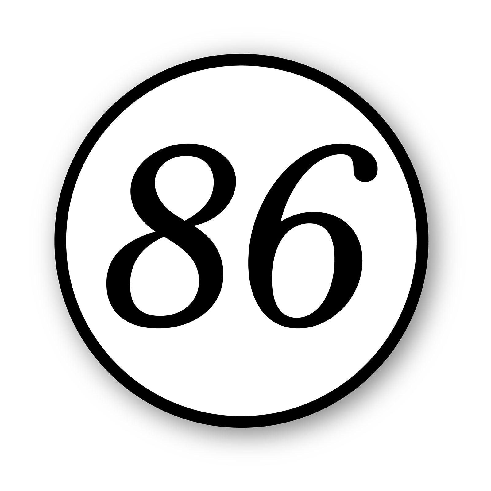 Personalize Custom Race Car Sticker Decals 2pcs - Circle Number Car Sticker with Bold Outline - MC Motoparts