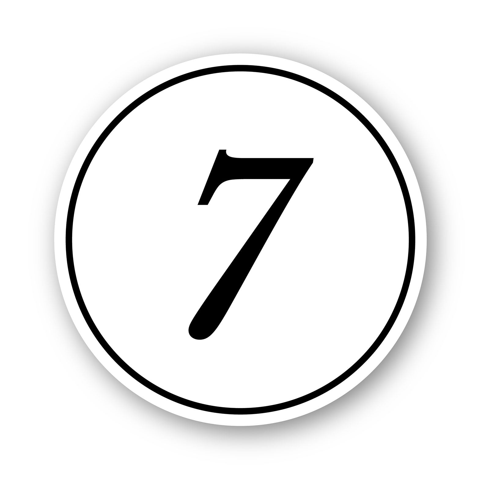 Personalize Custom Race Car Sticker Decals 2pcs - Circle Number Car Sticker with Thin Outline - MC Motoparts