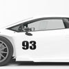 Personalize Custom Race Car Sticker Decals - Individual Cut Number Decals - MC Motoparts