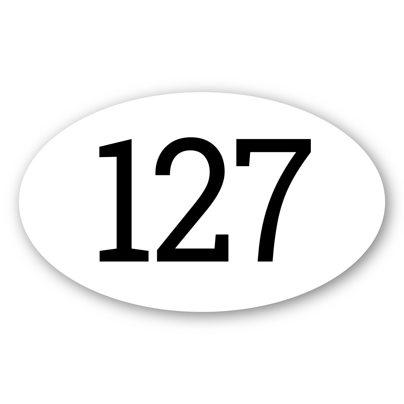 Personalize Custom Race Car Sticker Decals 2pcs - Oval Number Car Sticker - MC Motoparts