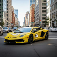 Personalize Custom Race Car Sticker Decals 2pcs - Oval Number Car Sticker with Bold Outline - MC Motoparts