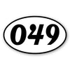 Personalize Custom Race Car Sticker Decals 2pcs - Oval Number Car Sticker with Bold Outline - MC Motoparts