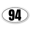 Personalize Custom Race Car Sticker Decals 2pcs - Oval Number Car Sticker with Thin Outline - MC Motoparts