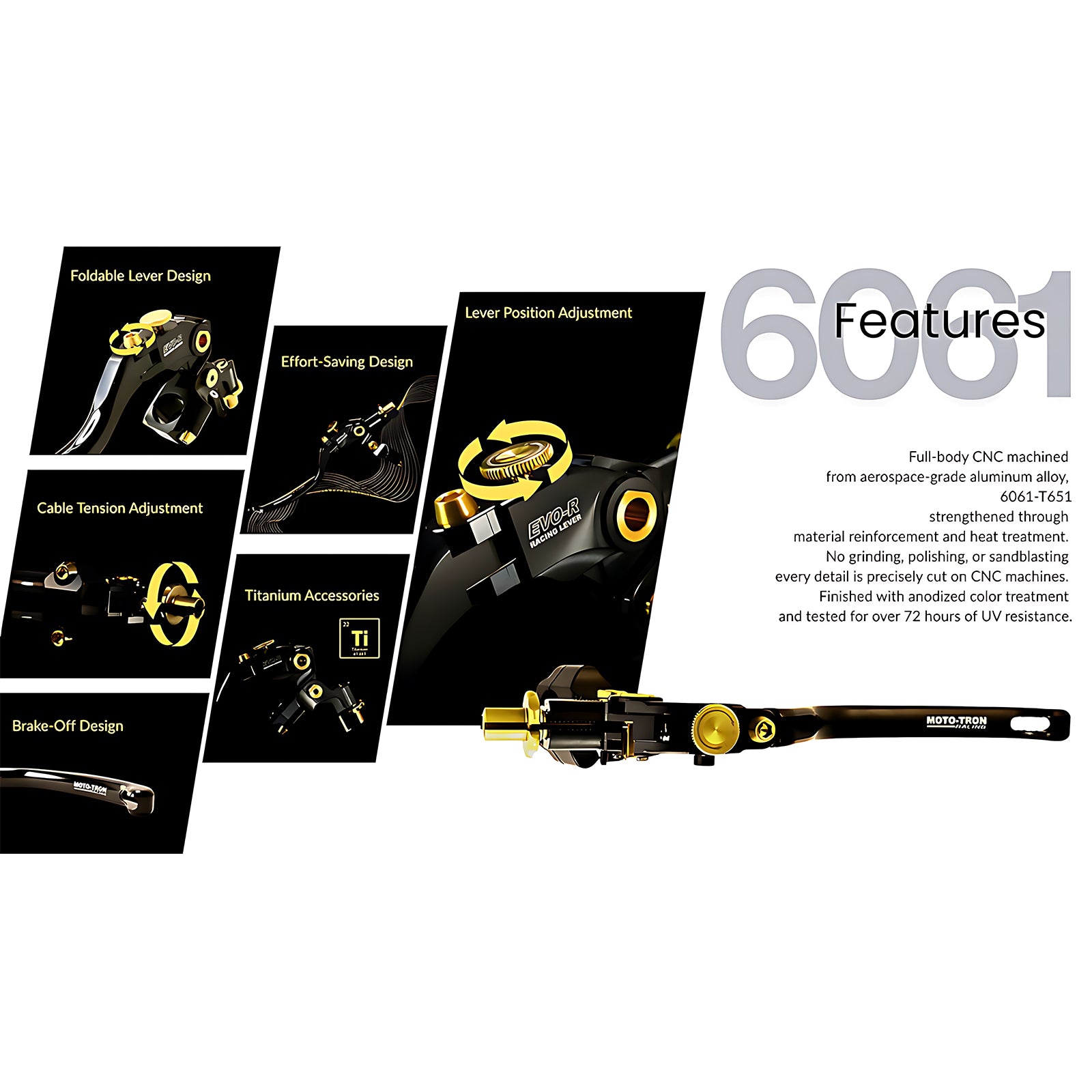 Moto-Tron Racing Folding Clutch Lever for Suzuki V-Strom GSXR GSR SV650