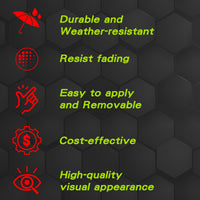 Set of three high-visibility racing number stickers by MC Motoparts with checkered style, customizable with name and number for dirt bikes.