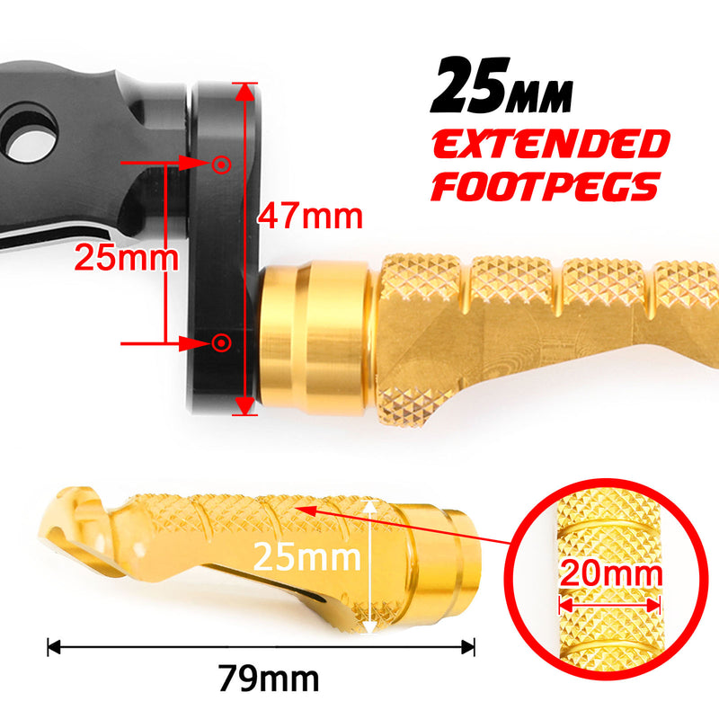 {Avant} Compatible avec les repose-pieds réglables Yamaha TDM900 XJR1300 XJ6 R-FIGHT 40 mm.