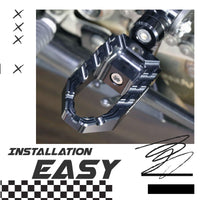 MC Motoparts Custom Engraved Name BUZZ FRONT / REAR Lowering Wide Foot Pegs - Personlization Footpegs - MC Motoparts