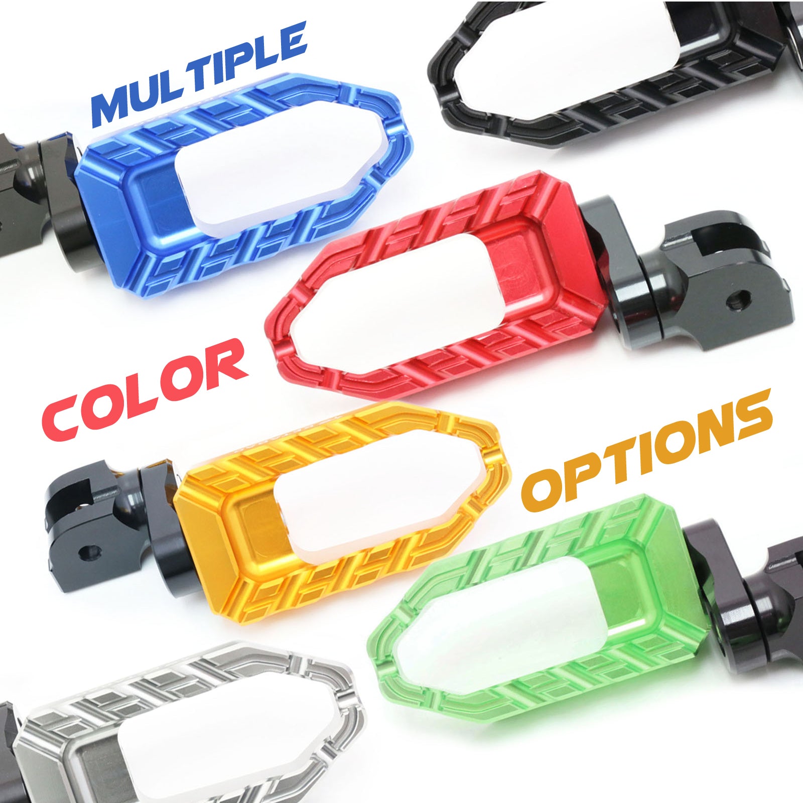 MC Motoparts Custom Engraved Name BUZZ FRONT / REAR Lowering Wide Foot Pegs - Personlization Footpegs - MC Motoparts