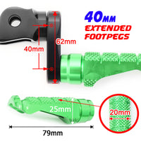 {Front}  Fits Suzuki GSF1200 GSF650 GSR750 R-FIGHT 40mm Adjustable Foot Pegs