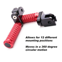 {Avant} Compatible avec Aprilia Shiver 900 SL750 Tuono V4R Repose-pieds réglables de 25 mm.