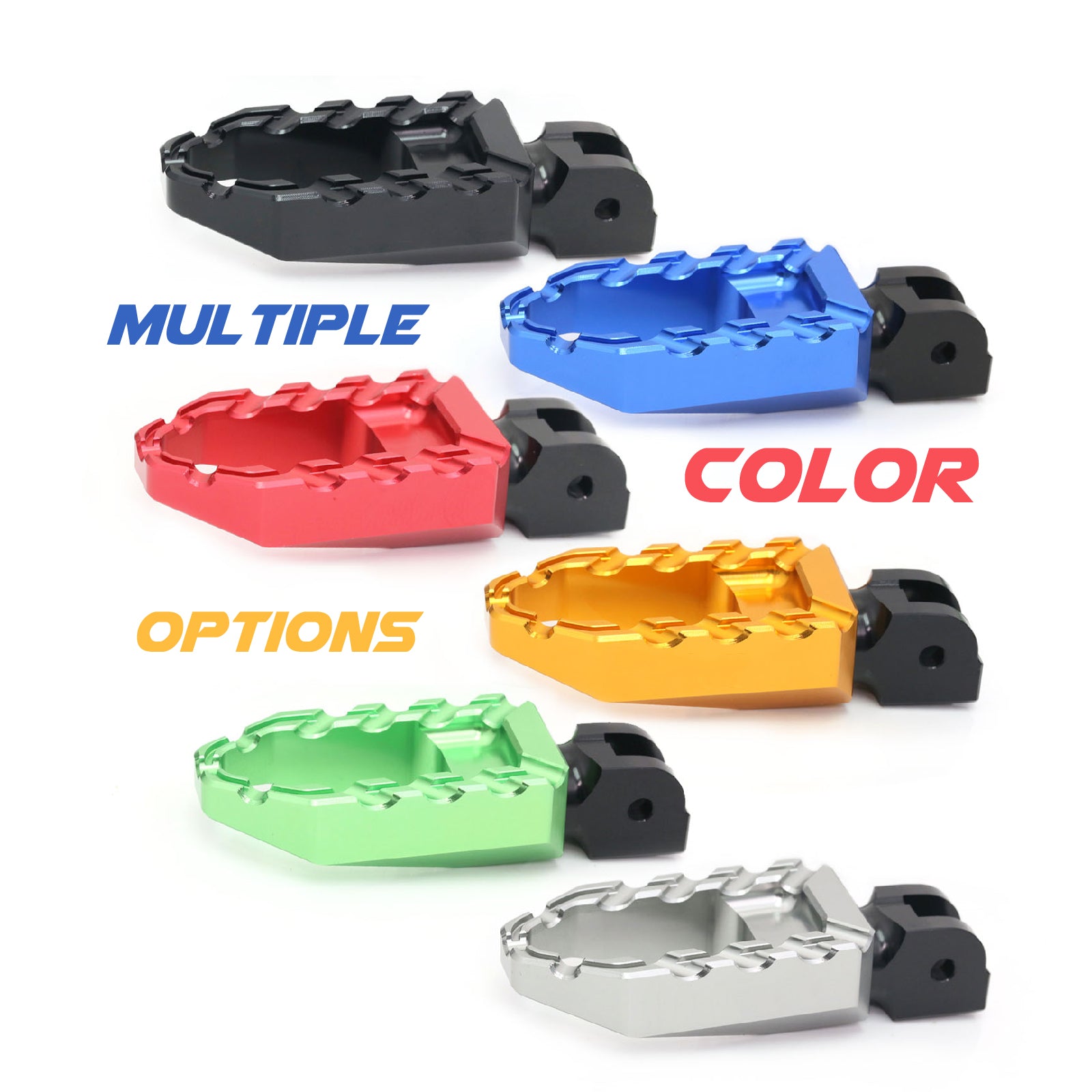 MC Motoparts Custom Engraved Name BUZZ FRONT / REAR Wide Foot Pegs - Personlization Footpegs - MC Motoparts
