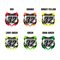Custom Acrylic MX Racing Number Plate Keychain - MX02 Style