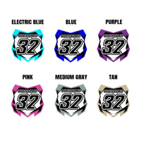Custom Acrylic MX Racing Number Plate Keychain - MX02 Style