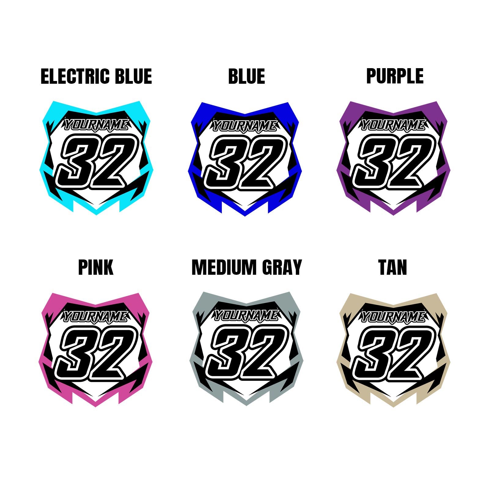 Custom Acrylic MX Racing Number Plate Keychain - MX02 Style