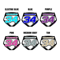 Custom Acrylic MX Racing Number Plate Keychain - MX04 Style