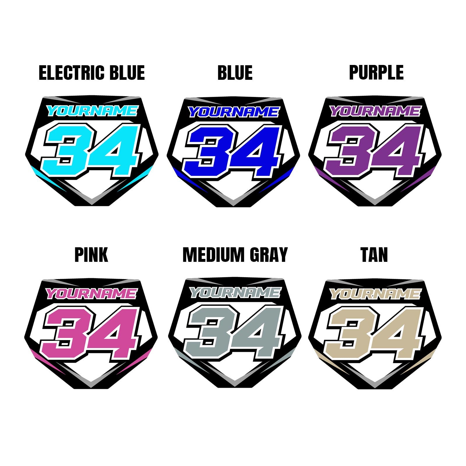 Custom Acrylic MX Racing Number Plate Keychain - MX04 Style