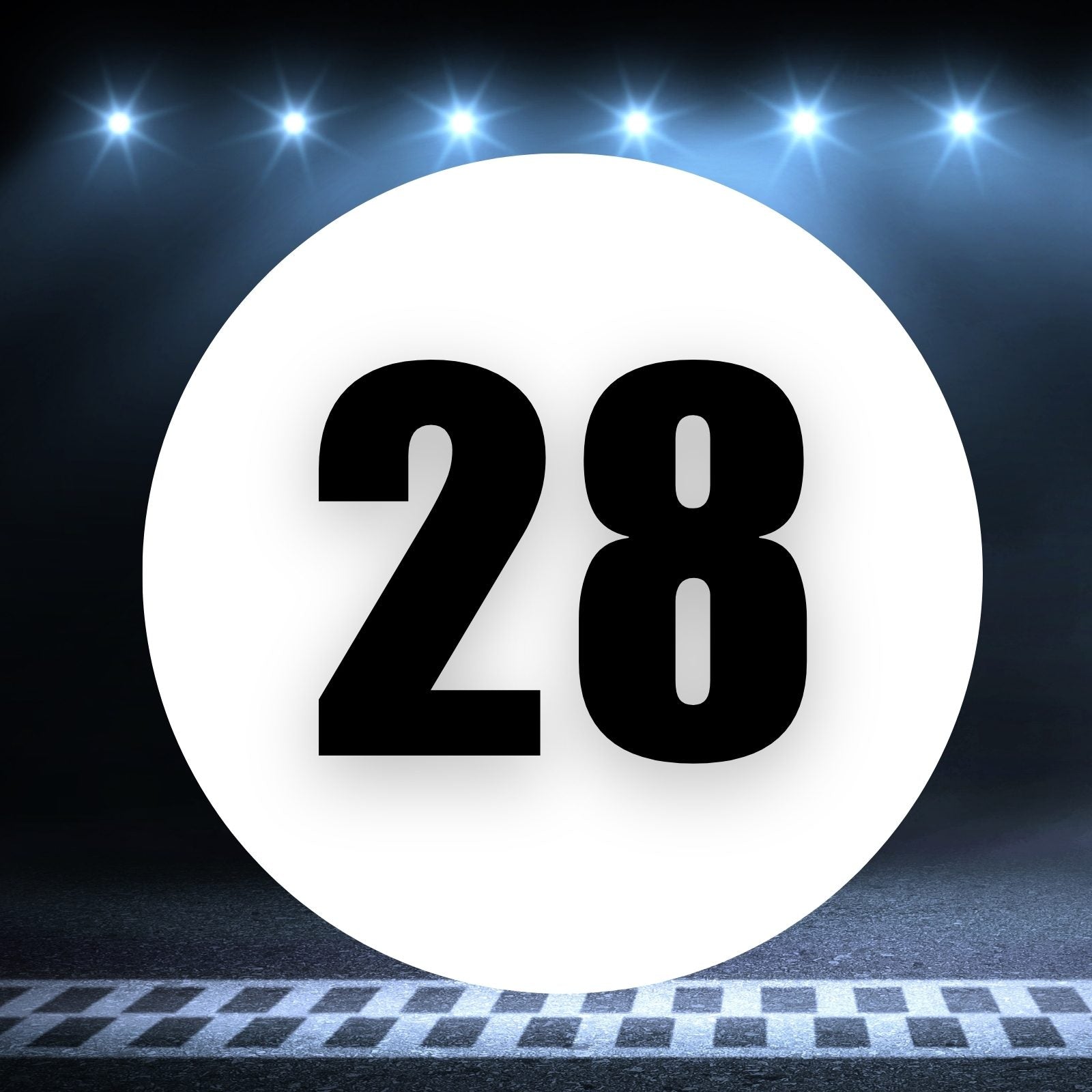 バズ 2pcs Number 28 Circle Racing Number Magnets 8-18 inch – MC Motoparts