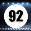 Racing Number Magnets 2pcs Number 92 Circle, 8-18 inch, White Background Black Numbers