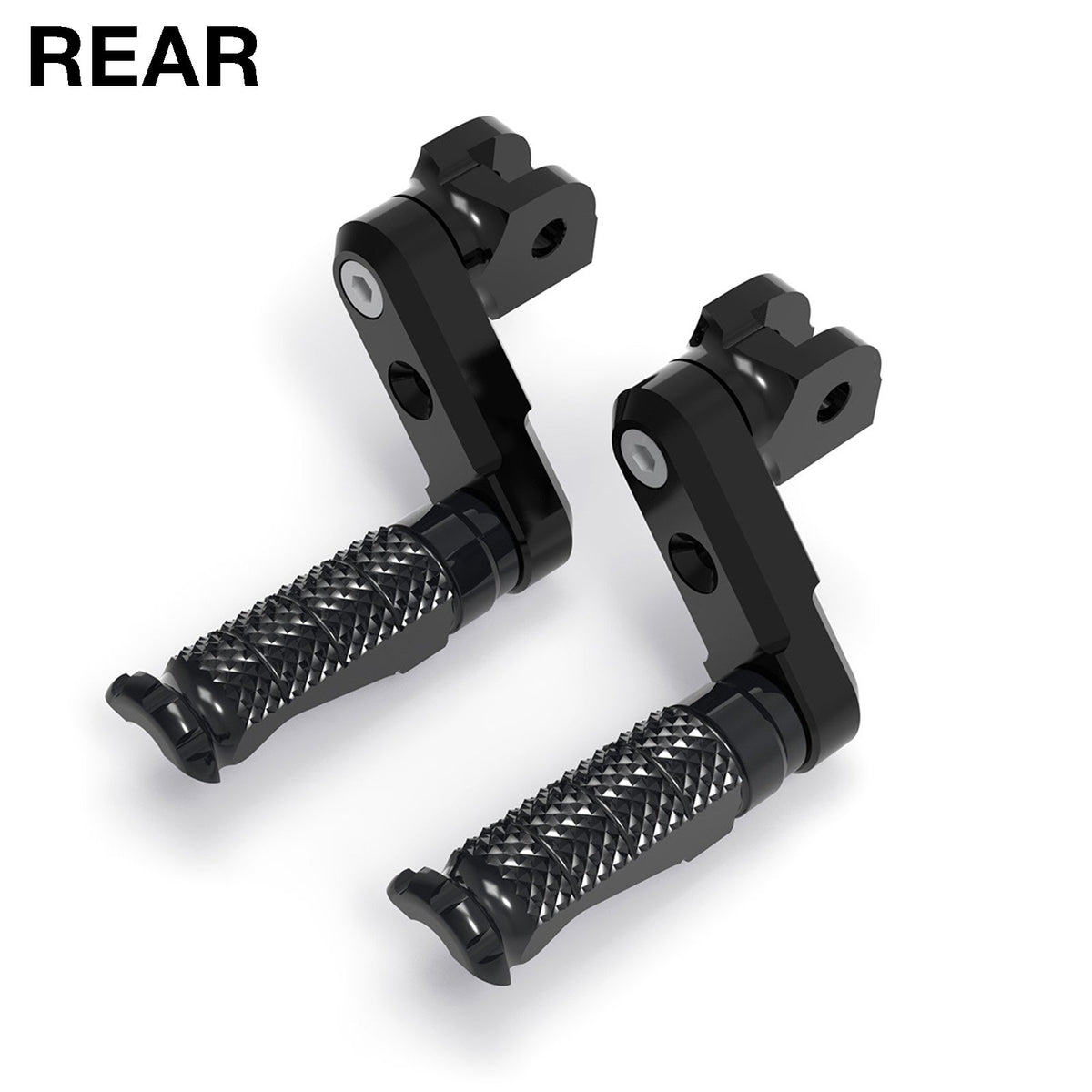 Fits Triumph America Daytona 675 50mm Adjustable Rear R-FIGHT Silver Foot Pegs