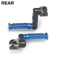 Fits Yamaha MT-01 MT-07 MT-10 50mm Lowering Rear R-FIGHT Silver Foot Pegs