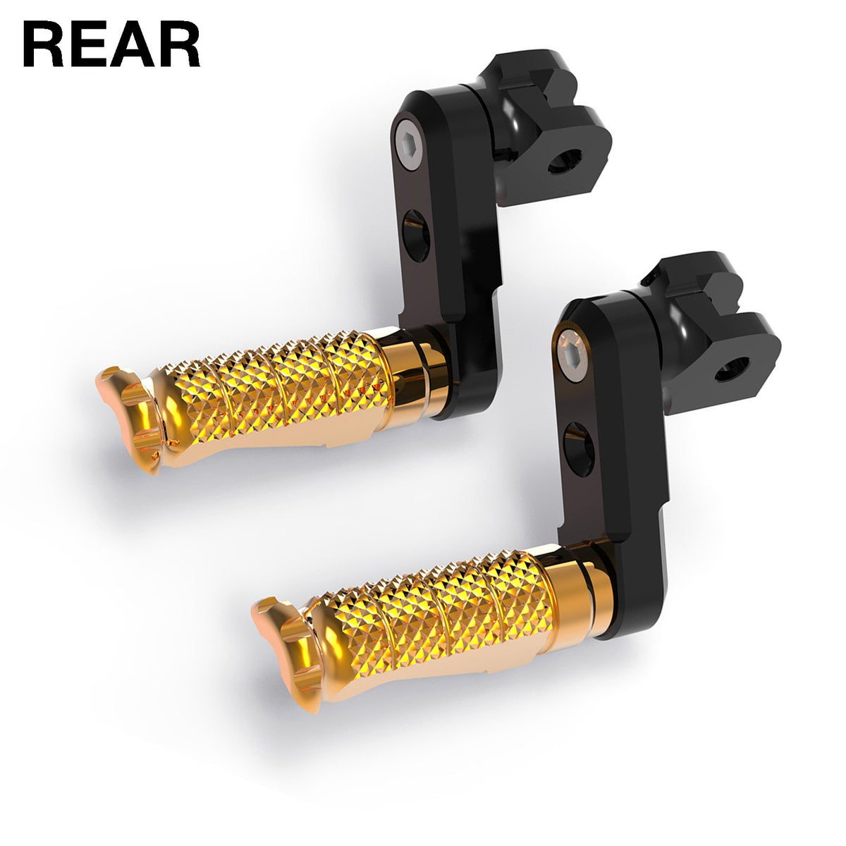 Fits Ducati Scrambler SportTouring 50mm Adjustable Rear R-FIGHT Silver Foot Pegs