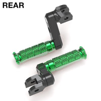 MC Motoparts 50mm extension rear foot pegs for Ducati 1198, 1299, and 899 Panigale motorcycle, designed for lower rider positioning.
