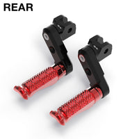Fits Ducati Monster 695 800 S4R 50mm Adjustable Rear R-FIGHT Black Foot Pegs