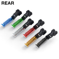 MC Motoparts 50mm extension rear foot pegs for Ducati 1198, 1299, 899 Panigale, lower riding position, durable motorcycle foot pegs.