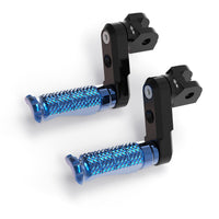 Front view of MC Motoparts 50mm adjustable foot pegs for Razor MX dirt bikes MX 350 400 500 650, designed for electric dirt bikes.