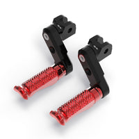 Fit Ducati 1199 1299 Panigale RFIGHT 50mm Adjustable Front Red Foot Pegs - MC Motoparts