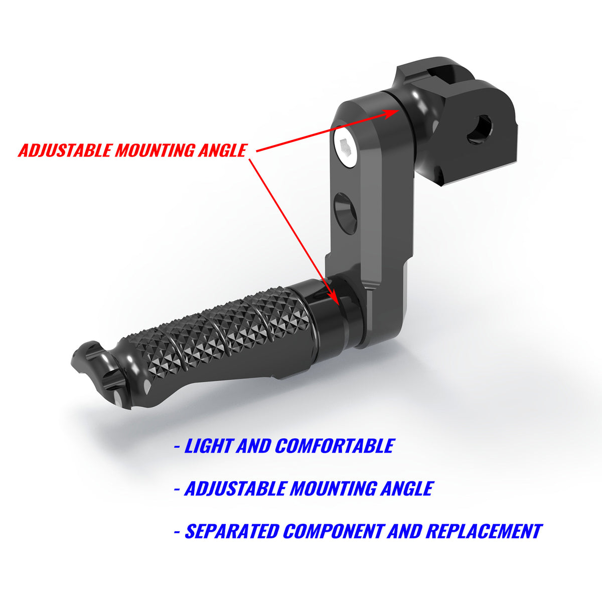 {Rider}  Fits Triumph Daytona 675 Thruxton R R-FIGHT 50mm Adjustable Foot Pegs