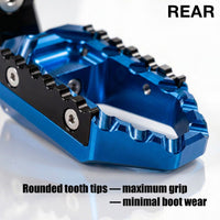 {Rear}  Fits Yamaha MT-125 XMAX 125 300 50mm Adjustable TRC Touring Wide Foot Pegs - MC Motoparts