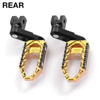 {Rear}  Fits Kawasaki Ninja ZX-4RR-ZX-25R Z7 50mm Adjustable Rear TRC Touring Wide Foot Pegs - MC Motoparts