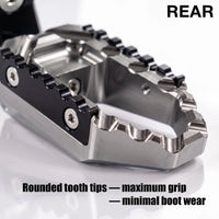 {Passenger}  Fits Aprilia Tuono V4R 50mm Lowering TRC Touring Wide Foot Pegs