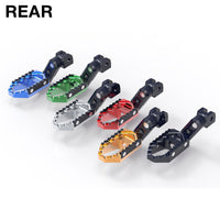Rear 50mm extension touring foot pegs for Honda CB1100 CB500X by MC Motoparts, featuring wide, comfortable design for motorcycle riding.