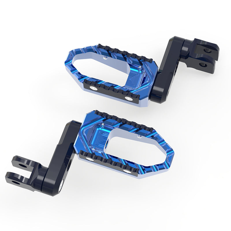 MC Motoparts 40mm extension foot pegs for Buell S1 S3 M2 XB12R touring bikes, adjustable wide foot pegs visible in the image.