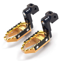 MC Motoparts electric dirt bike 40mm extension foot pegs for Razor SX, 125, 350, 500 TRC touring model, black, front view