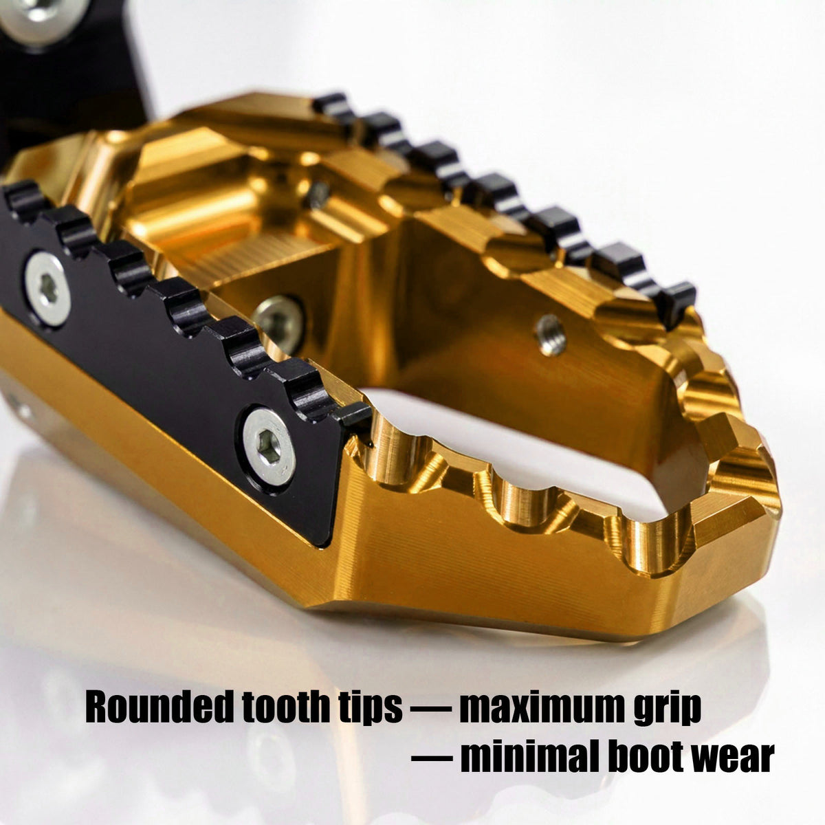 MC Motoparts 40mm extension foot pegs for Harley Davidson Breakout FXDR114 Touring, with multi-step design, installed on motorcycle.