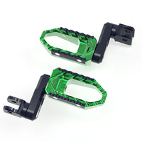 Ducati Multistrada 1200 Hypermotard 821 40mm adjustable wide foot pegs by MC Motoparts for touring and riding comfort.