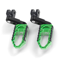 BMW R nineT R1200GS TRC touring 40mm extension foot pegs by MC Motoparts, showing wide, multi-step design for improved rider comfort.